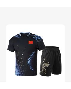 Custom China National Table Tennis Team Paris Olympic Games PingPong Uniform Set - Blue