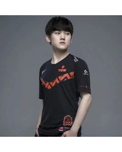  2020 S10 LOL LPL TES Team Custom T-Shirt Jersey - Black