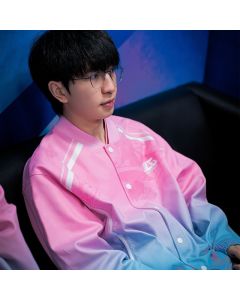  2025 S15 LOL LPL BLG Team Custom Pink Jacket Jersey - BIN&ELK